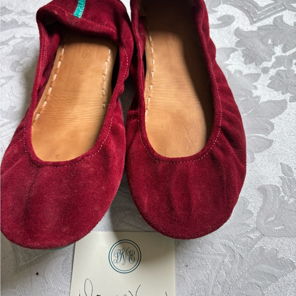 Tieks red rouge Suede Ballet Flats - Picture 5 of 5